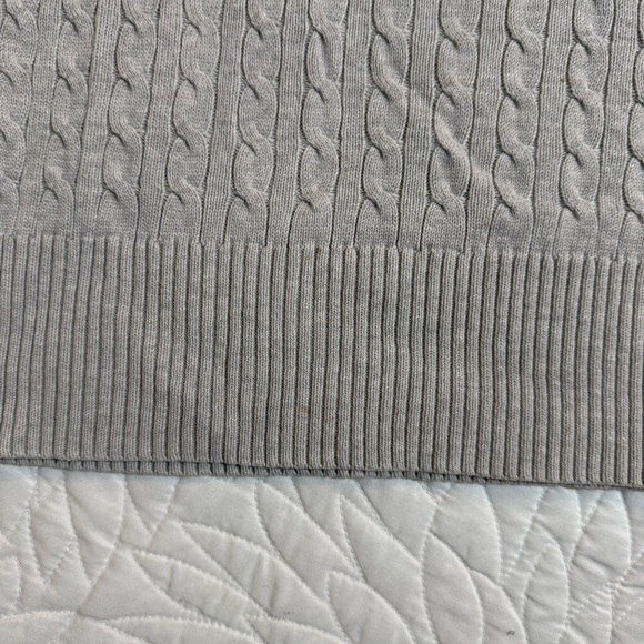 Vintage Polo Jeans Co Ralph Lauren cable sweater grey size Large - Picture 5 of 10